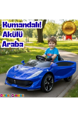 Favori GT Mavi Uzaktan Kumandalı 4X2 12 Volt Akülü Araba - RC Ferrari Akülü Araba