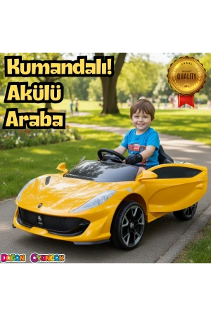 Favori GT Sarı Uzaktan Kumandalı 4X2 12 Volt Akülü Araba - RC Ferrari Akülü Araba
