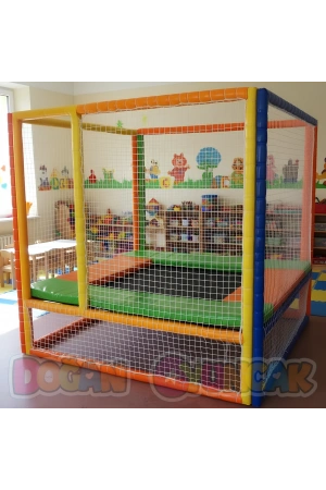 Lüx Trambolin 200 cm. - Sünger Soft Play Top Havuzu Çocuk Oyun Alanı Çocuk Trambolini