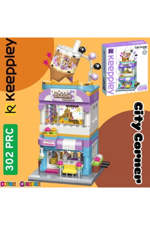 Mikro Blok Bubble Tea Dükkanı 302 Parça - Lego Setleri - Keeppley Mini Lego - Dükkan Lego - Keeppley Lego - Mikro Bloklar