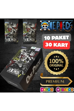 Orijinal One Piece Game Black Card Box 10 Booster Pack - One Piece Siyah Oyun Koleksiyonluk Kart One Piece Premium Kart