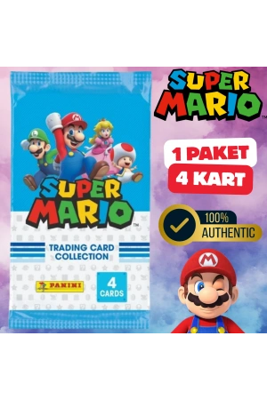 Orijinal Süper Mario Treadin Card - Süper Mario Oyun Kartları - Süper Mario Koleksiyonluk Kartı