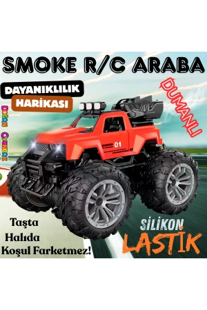 Smoke R/C Araba Kırmızı - Uzaktan Kumandalı Duman Atan Araba - Dumanlı Kumandalı Araba - Uzaktan Kumandalı Araba