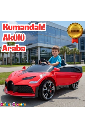 Style GT Kırmızı Uzaktan Kumandalı 4X2 12 Volt Akülü Araba - RC Bugatti Divo Akülü Araba