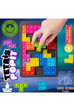Tetris Popit - Puzzle Popit - Slicon Puzzle Building BlocksPopit - Popit Oyuncak - Stres Oyuncak - Slikon Tetris Popit Oyuncak