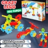 Crazy Eğitici Blok Oyunu 100 Parça - Oyuncak Lego Seti - Birbirine Geçmeli STEM Lego Seti - Eğitici Oyuncak