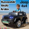 Fenomen Siyah Uzaktan Kumandalı 4X4 12 Volt Çift Kişilik Akülü Araba - RC Jeep 4x4 Akülü Araba