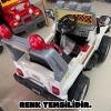 Işıklı Mega Akülü Araba Mavi - 12 Volt Tek Kişilik Akülü Araba Akülü JEEP - Mega Off Road Turbo Jeep