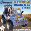 Kumandalı Çift Kişilik Mega Akülü Araba Mavi - 12 Volt İki Kişilik Akülü Araba Akülü JEEP - Mega Off Road Turbo Jeep