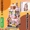 Mikro Blok Pasta Dükkanı 344 Parça - Lego Setleri - Keeppley Mini Lego - Dükkan Lego - Keeppley Lego - Mikro Bloklar