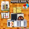 Minecraft Sandık ve Ocak Desenli Blok Manyetik Lego Minecraft Manyetik Lego Minecraft Lego Megacraft Lego Seti Megnetic Blocks
