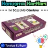 Orijinal Konuşma Kartları - İki Sözcüklü Cümleler - Çocuklar için Konuşma Etkinliği Otizim Kartları