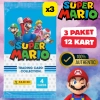 Orijinal Süper Mario Treadin Card (3 Paket) - Süper Mario Oyun Kartları - Süper Mario Koleksiyonluk Kartı