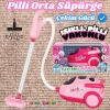 Orta Pilli Neşeli Süpürgem - Pilli Oyuncak Süpüge - Elektirikli Süpürge Oyuncak - Işıklı Sesli Süpürge - Pilli Işıklı Sesli Süpürge