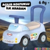 Sevimli İlk Arabam Mavi - Binmeli Araba İlk Arabam - Çocuk Arabası - İlk Adım Arabası - 4 Teker Araç