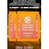 Turkish Airlines Euroleague Çıkartma Paketi (2 Paket) - Basketbol EuroLeague Sticker Çıkarmaları Panini Basketbol