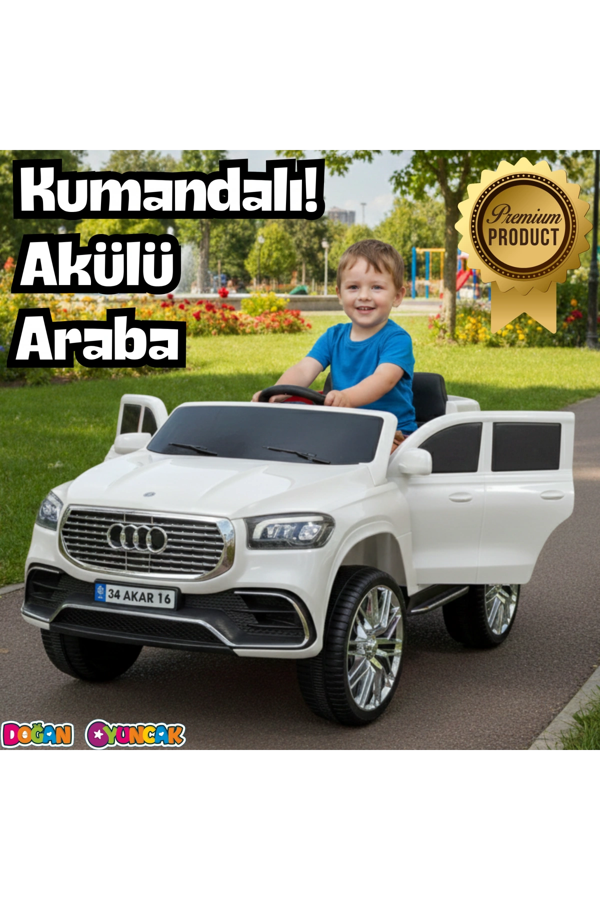 Admire GT Beyaz Uzaktan Kumandalı 4X2 12 Volt Akülü Araba - RC Audi Akülü Araba Audi Akülü Araç