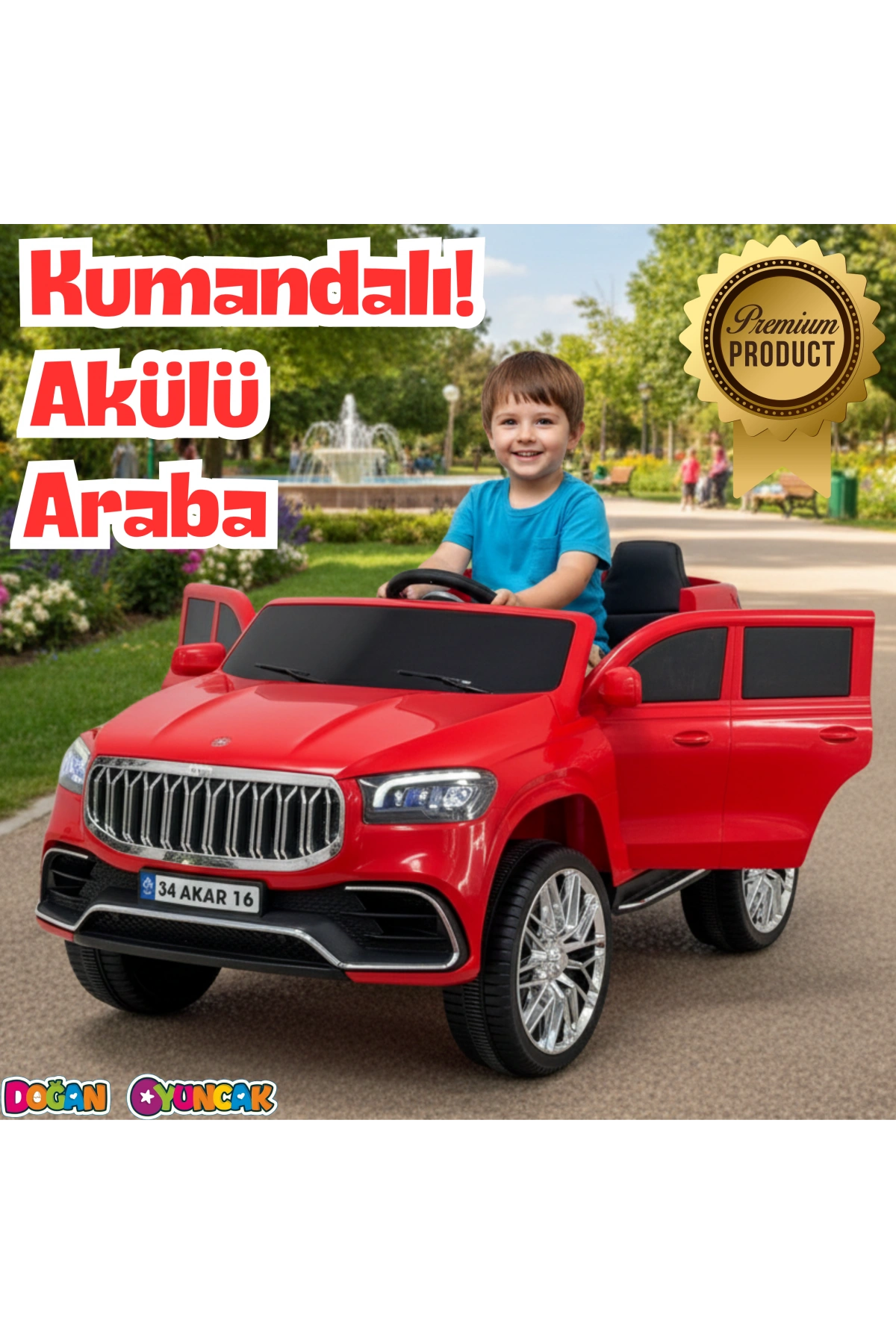 Ata GT Kırmızı Uzaktan Kumandalı 4X2 12 Volt Akülü Araba - RC Togg Akülü Araba Tog Akülü Araç