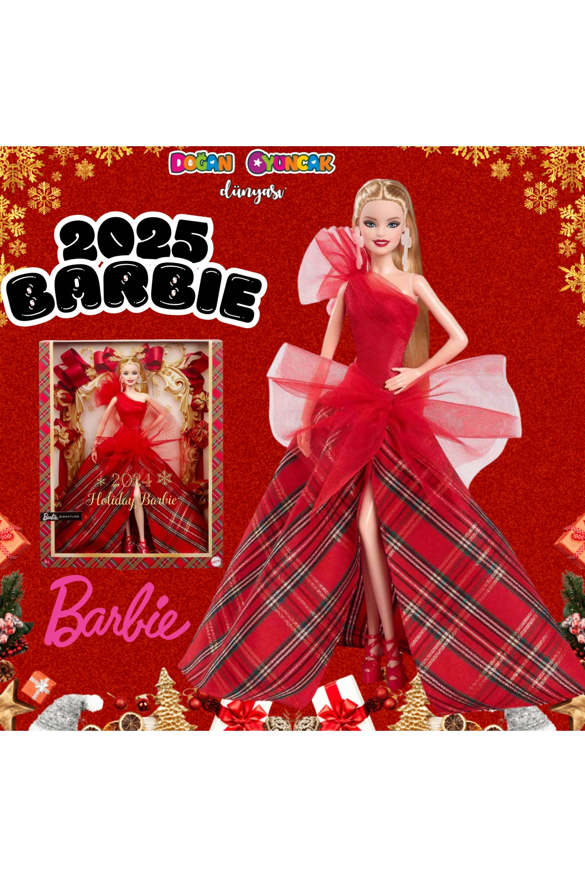 Barbie 2025 Yılbaşı Bebeği - Barbie Yılbaşı Bebek - Barbie Bebek Barbie 2024-2025 Bebeği - Holiday Barbie 2025