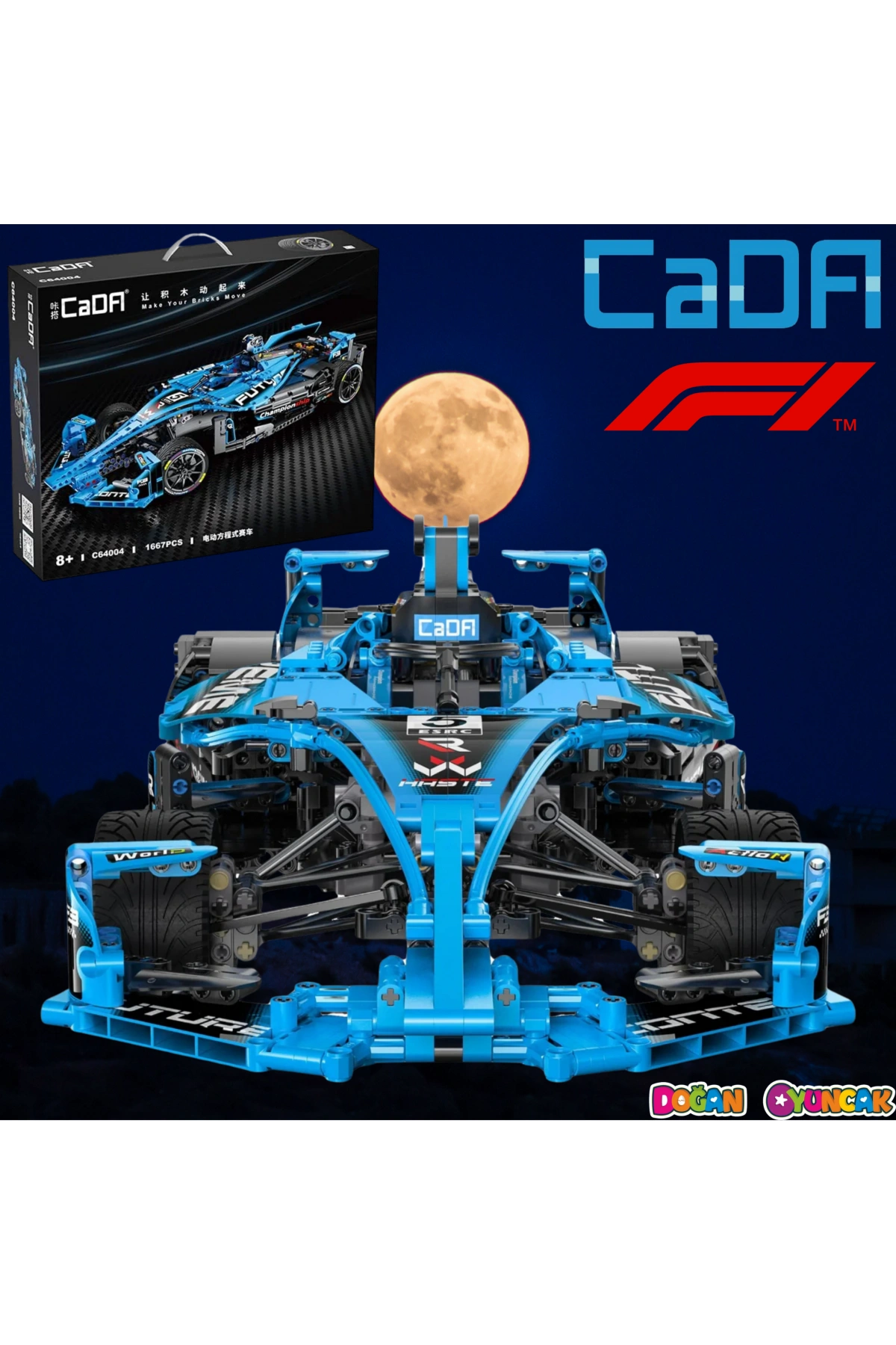 CADA FORMULA E Yarış Arabası Lego - Lego Setleri - CADA Mini Lego - F1 Formula Araba Yarış Arabası