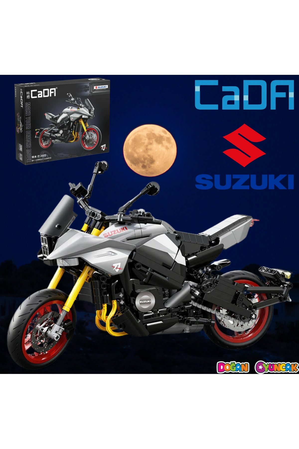 CADA Suzuki Katana 2022 Motosiklet Lego - Lego Setleri - CADA Mini Lego - Motorsiklet CADA Lego