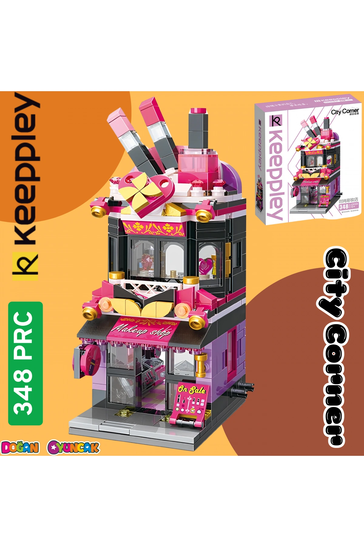 Mikro Blok Makyaj Dükkanı 348 Parça - Lego Setleri - Keeppley Mini Lego - Dükkan Lego - Keeppley Lego - Mikro Bloklar