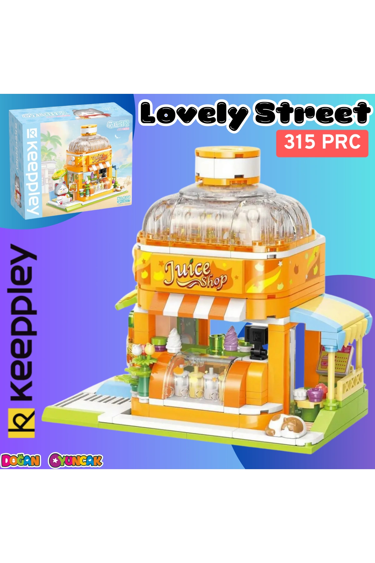 Mikro Blok Meyve Suyu Dükkanı 315 Parça - Lego Setleri - Keeppley Mini Lego - Keeppley Lego - Mikro Bloklar