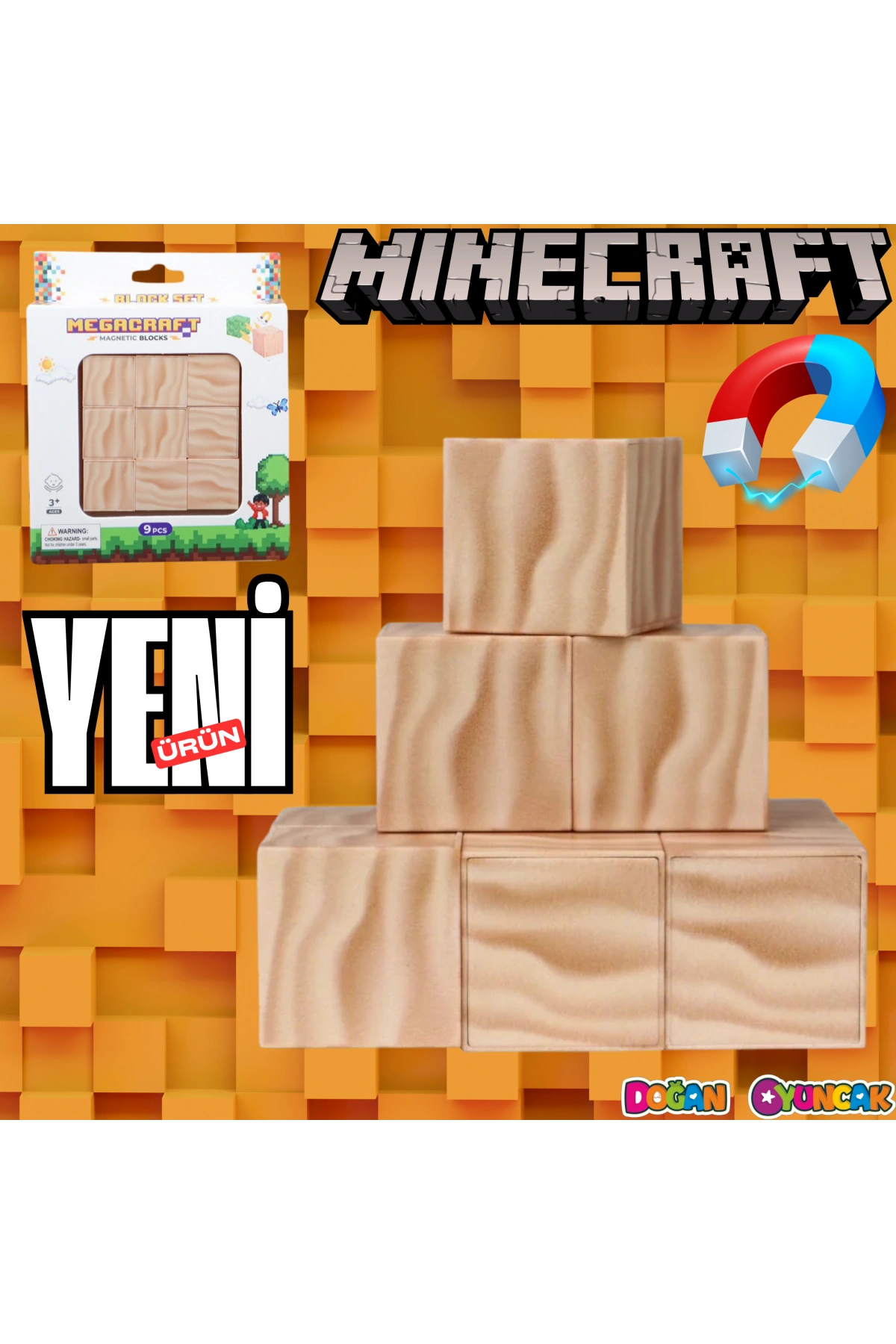 Minecraft Kum Desenli Blok Manyetik Lego Minecraft Manyetik Lego Minecraft Lego Megnetic Blocks