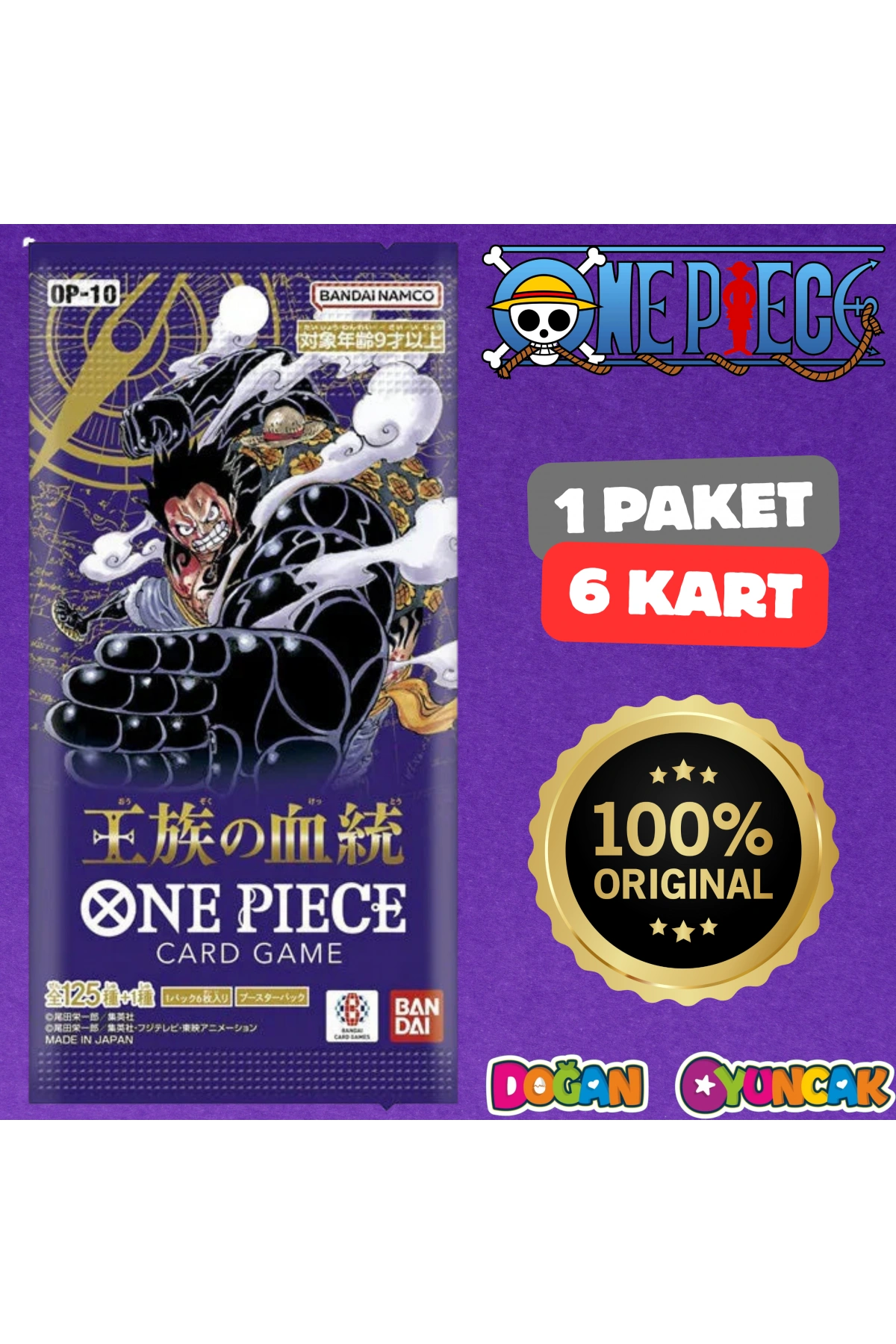 Orijinal One Piece Royal Blood Card OP-10 - One Piece Kraliyet Kanı Koleksiyonluk Kart - One Piece Kart