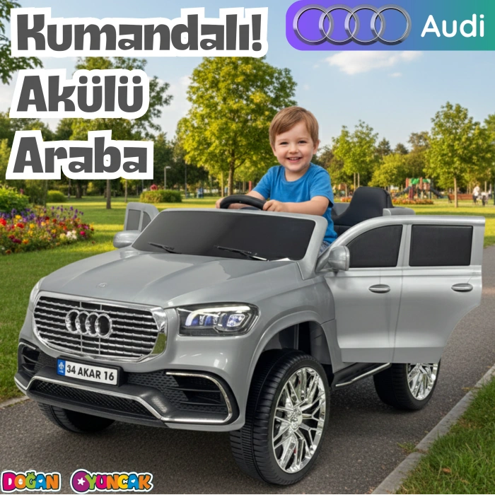 Admire GT Gri Uzaktan Kumandalı 4X2 12 Volt Akülü Araba - RC Audi Akülü Araba Audi Akülü Araç
