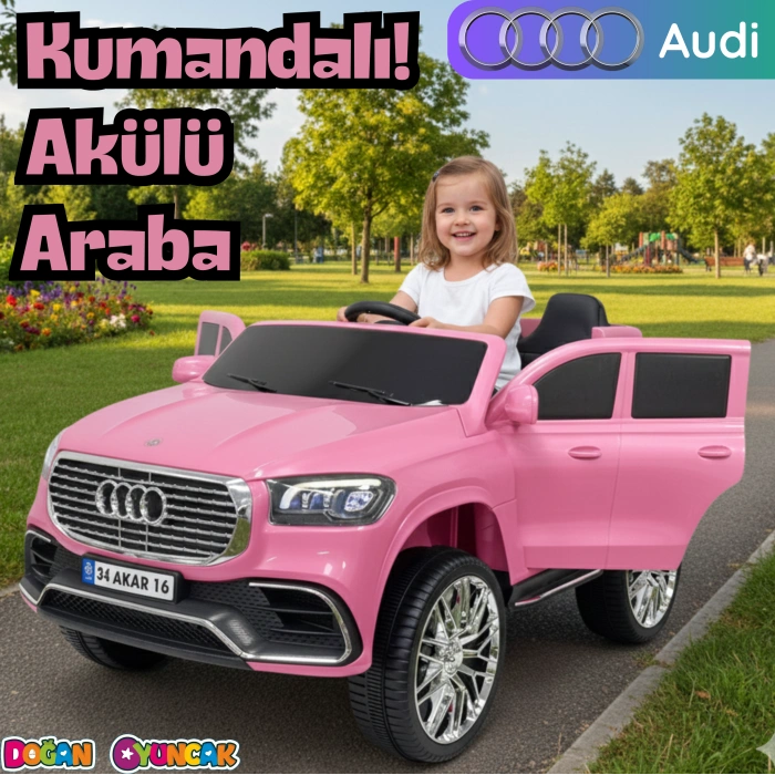 Admire GT Pembe Uzaktan Kumandalı 4X2 12 Volt Akülü Araba - RC Audi Akülü Araba Audi Akülü Araç