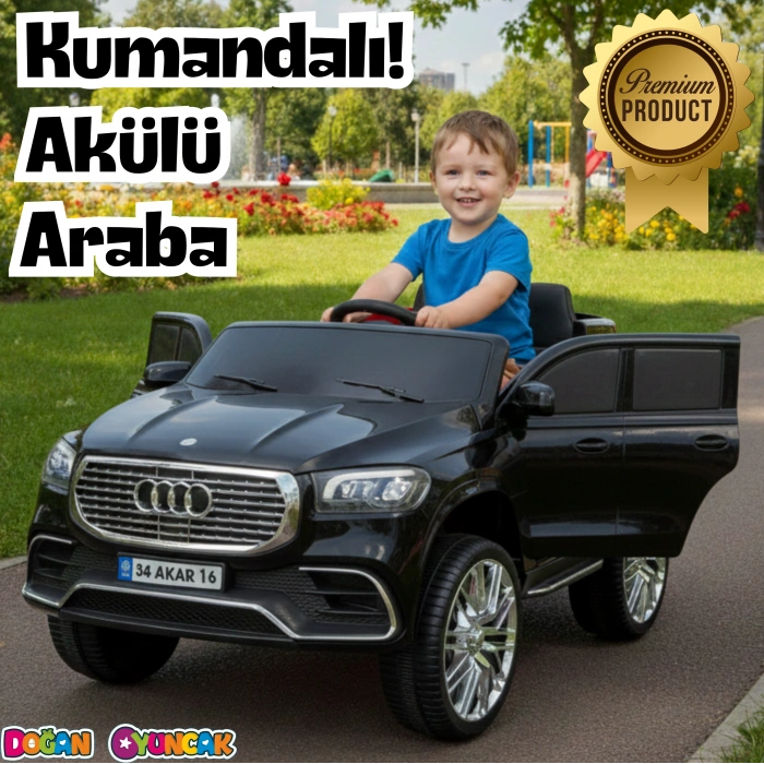 Admire GT Siyah Uzaktan Kumandalı 4X2 12 Volt Akülü Araba - RC Audi Akülü Araba Audi Akülü Araç