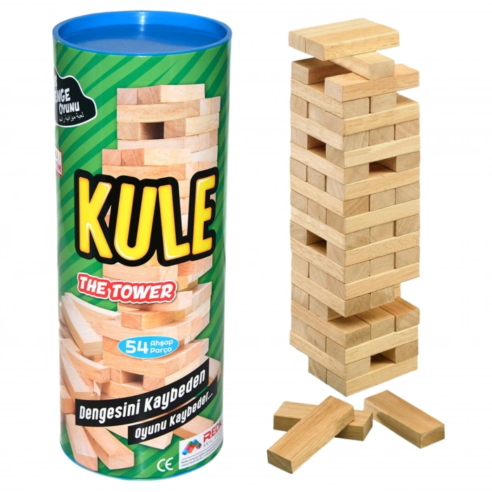 Ahşap Jenga Oyunu - Akıl ve Zeka Oyunu - Denge Oyunu - Redka Kule Oyunu - Strateji Oyunu