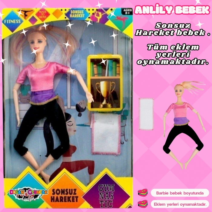 Anlily Sonsuz Haraket Bebek - Barbie Sonsuz Hareket Oyuncak Bebek - Barbie Bebek - Bebek Oyun Evleri İçin Bebek