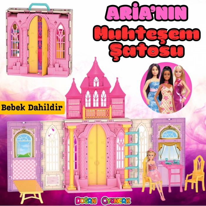 Arianın Muhteşem Şatosu - Arianın Şatosu Oyuncak - Barbie Tatil Ev Seti - Barbie Ev Seti - Barbie Şato - Şato Ev Oyuncak Barbie Şato Seti