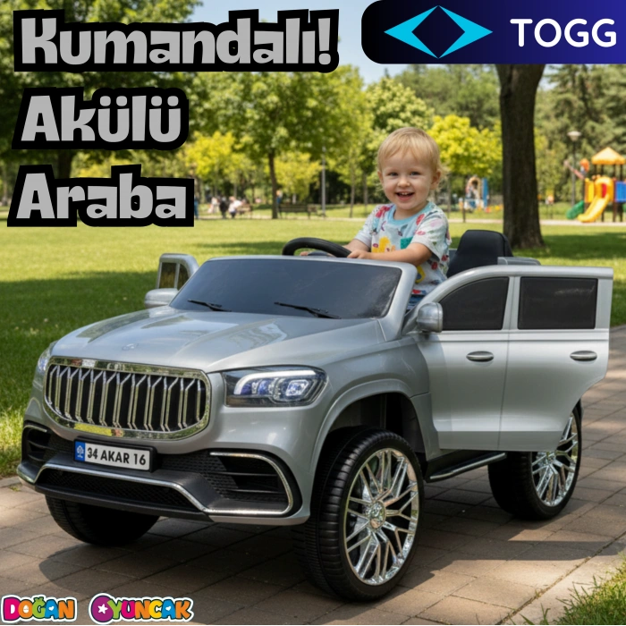 Ata GT Gri Uzaktan Kumandalı 4X2 12 Volt Akülü Araba - RC Togg Akülü Araba Tog Akülü Araç