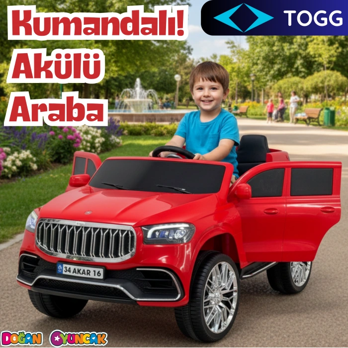 Ata GT Kırmızı Uzaktan Kumandalı 4X2 12 Volt Akülü Araba - RC Togg Akülü Araba Tog Akülü Araç