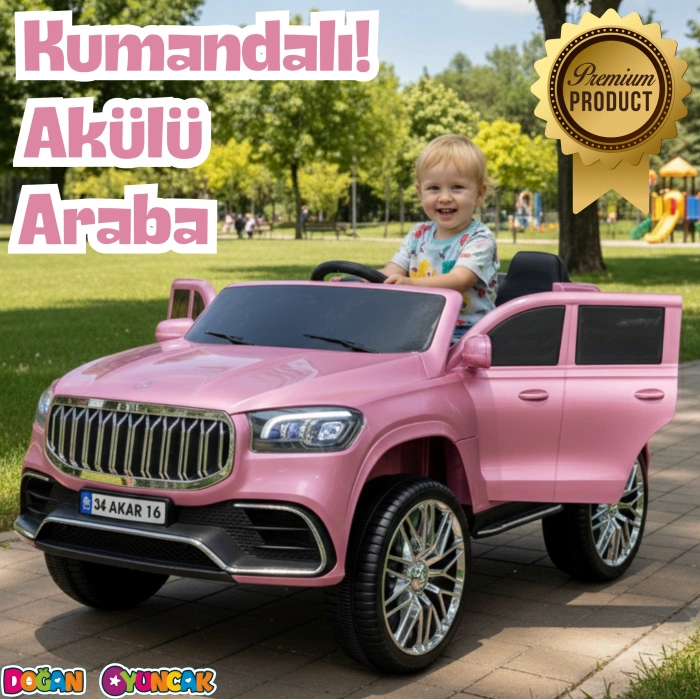 Ata GT Pembe Uzaktan Kumandalı 4X2 12 Volt Akülü Araba - RC Togg Akülü Araba Tog Akülü Araç