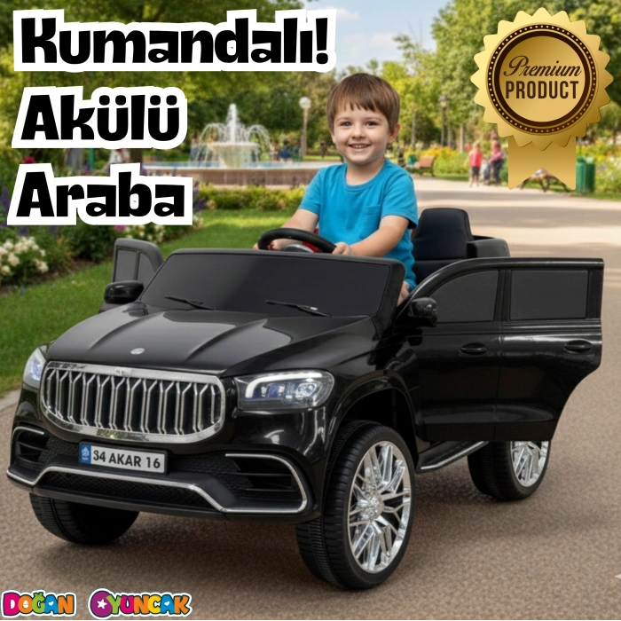 Ata GT Siyah Uzaktan Kumandalı 4X2 12 Volt Akülü Araba - RC Togg Akülü Araba Tog Akülü Araç