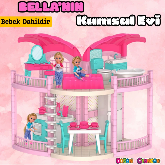 Bellanın Kumsal Evi - Bella Oyuncak Ev - Barbie Ev Seti - Barbie Ev Seti - Bellanın Kumsal Evi - Bella 2 Katlı Evi