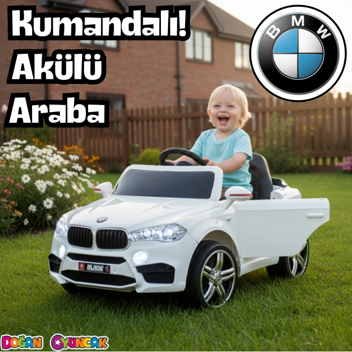 Blade GT Beyaz Uzaktan Kumandalı 4X2 12 Volt Akülü Araba - RC BMW Akülü Araba
