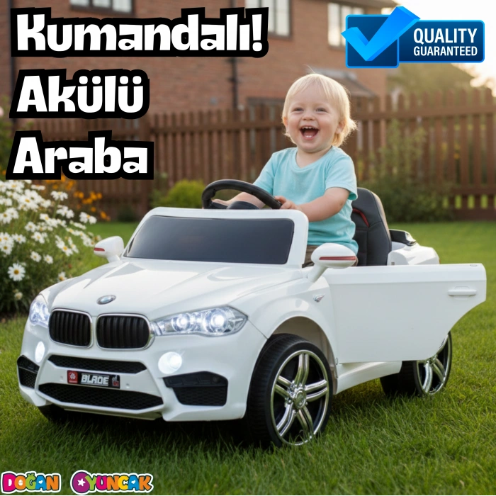 Blade GT Beyaz Uzaktan Kumandalı 4X2 12 Volt Akülü Araba - RC BMW Akülü Araba