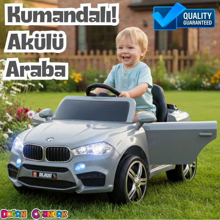 Blade GT Gri Uzaktan Kumandalı 4X2 12 Volt Akülü Araba - RC BMW Akülü Araba