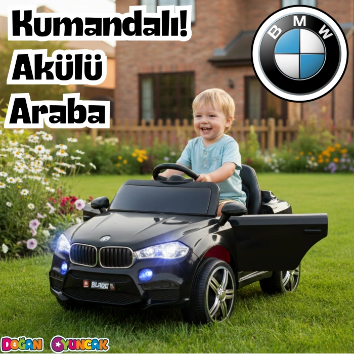 Blade GT Siyah Uzaktan Kumandalı 4X2 12 Volt Akülü Araba - RC BMW Akülü Araba