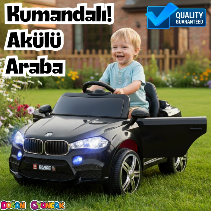 Blade GT Siyah Uzaktan Kumandalı 4X2 12 Volt Akülü Araba - RC BMW Akülü Araba