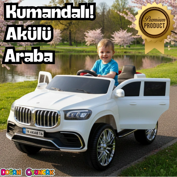Bold GT Beyaz Uzaktan Kumandalı 4X2 12 Volt Akülü Araba - RC BMW Akülü Araba BMW Akülü Araç