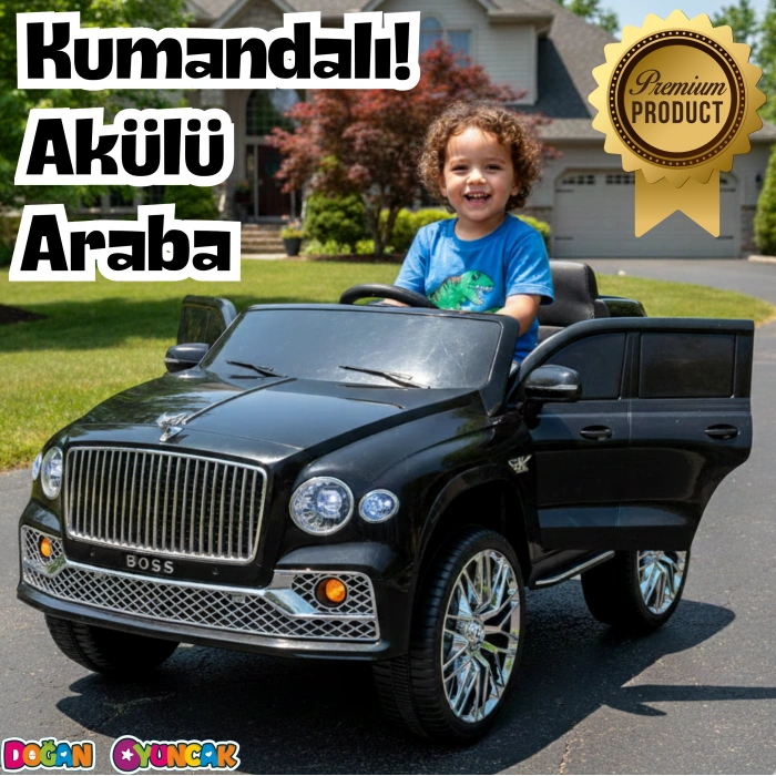 Boss GT Siyah Uzaktan Kumandalı 4X2 12 Volt Akülü Araba - RC Maybach Akülü Araba