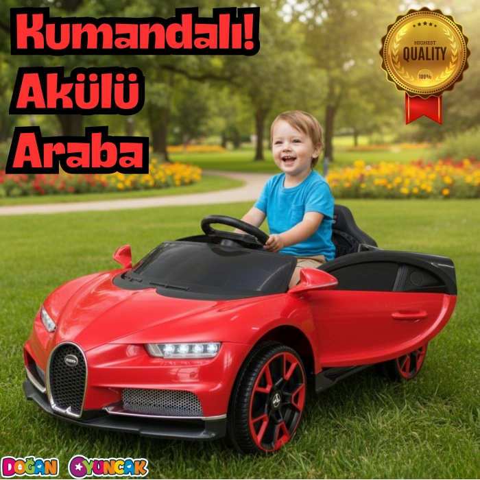 Bravo GT Kırmızı Uzaktan Kumandalı 4X2 12 Volt Akülü Araba - RC Bugatti Akülü Araba
