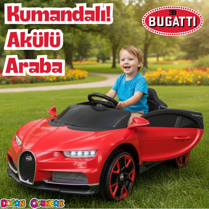 Bravo GT Kırmızı Uzaktan Kumandalı 4X2 12 Volt Akülü Araba - RC Bugatti Akülü Araba