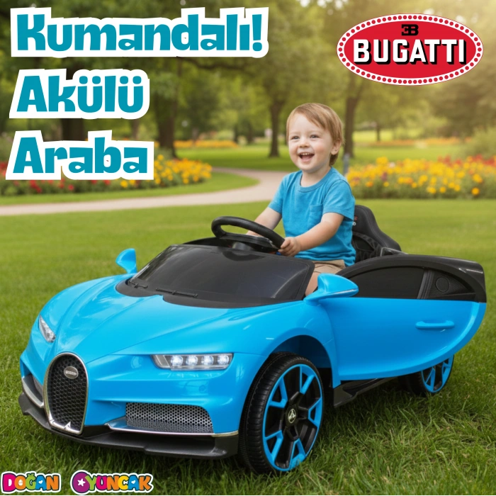 Bravo GT Mavi Uzaktan Kumandalı 4X2 12 Volt Akülü Araba - RC Bugatti Akülü Araba